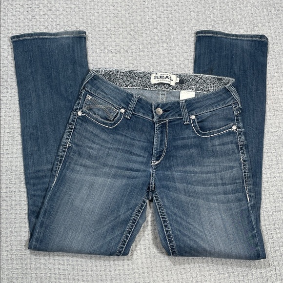 Women’s Ariat Real Riding Jean Whipstitch Bootcut Dresden Size 31R - Picture 2 of 13